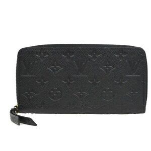 LOUIS VUITTON LV Zippy Long Wallet Monogram Empreinte Black M61864 28RF973